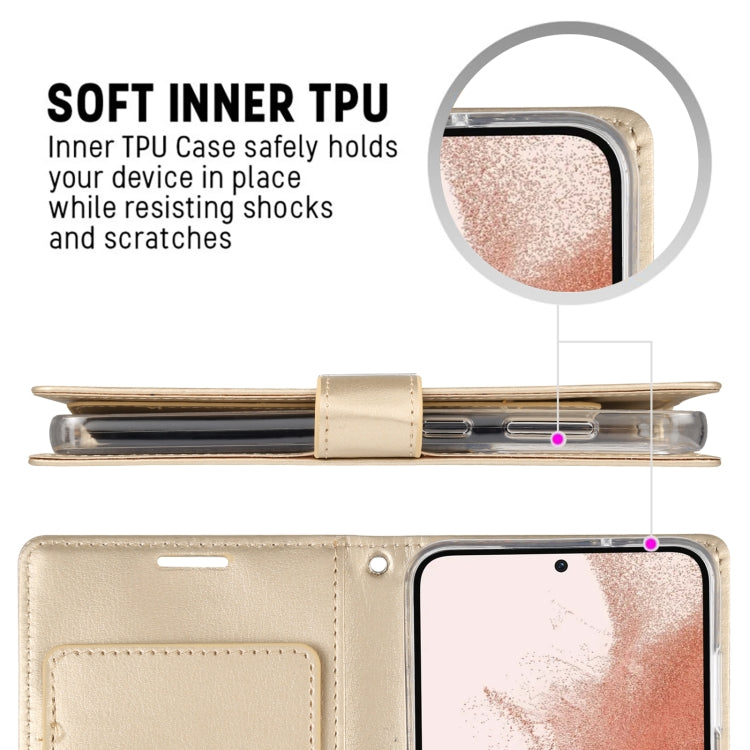 For Samsung Galaxy S23+ 5G GOOSPERY RICH DIARY Crazy Horse Texture Leather Phone Case