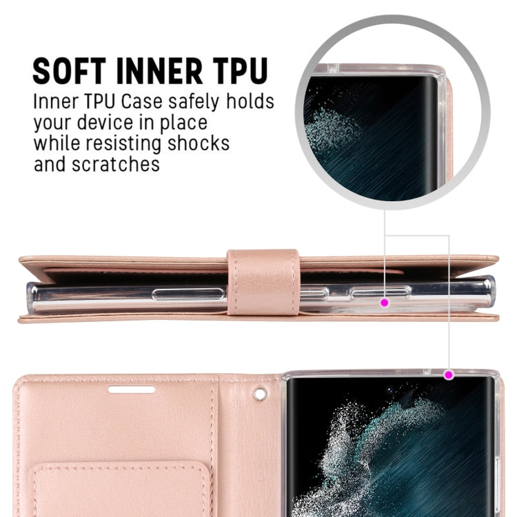 For Samsung Galaxy S23 Ultra 5G GOOSPERY RICH DIARY Crazy Horse Texture Leather Phone Case