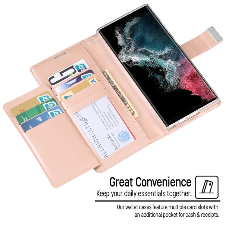 For Samsung Galaxy S23 Ultra 5G GOOSPERY RICH DIARY Crazy Horse Texture Leather Phone Case