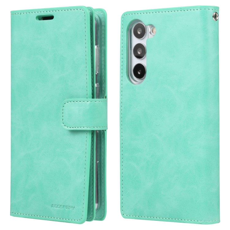 For Samsung Galaxy S23+ 5G GOOSPERY MANSOOR DIARY 9 Card Slots Leather Phone Case