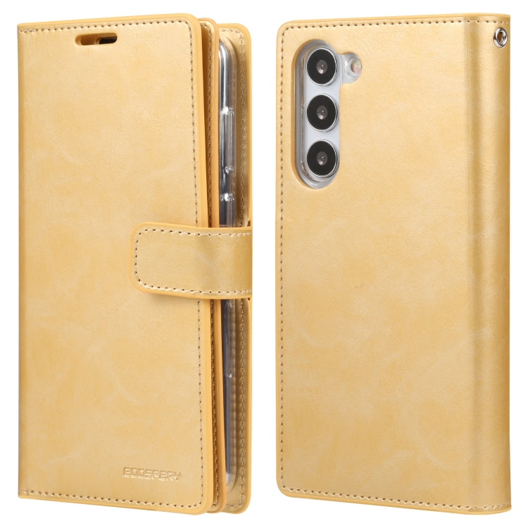 For Samsung Galaxy S23+ 5G GOOSPERY MANSOOR DIARY 9 Card Slots Leather Phone Case