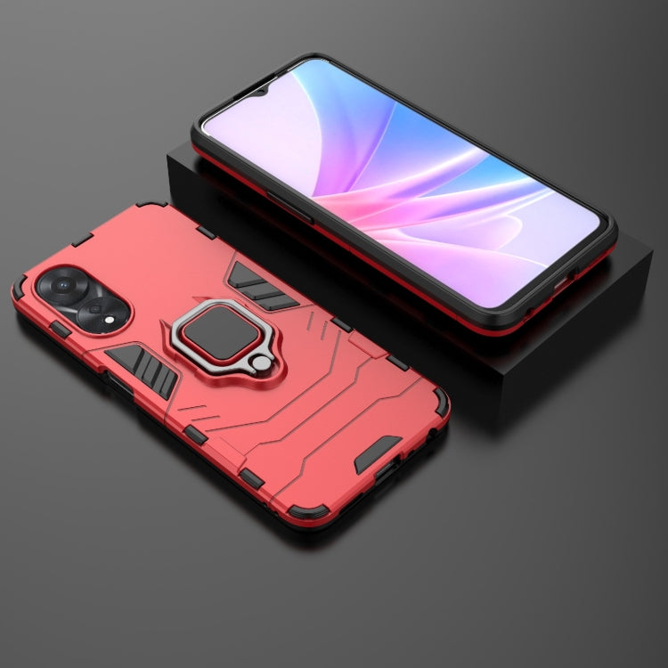 For OPPO A58 5G Magnetic Ring Holder PC + TPU Phone Case