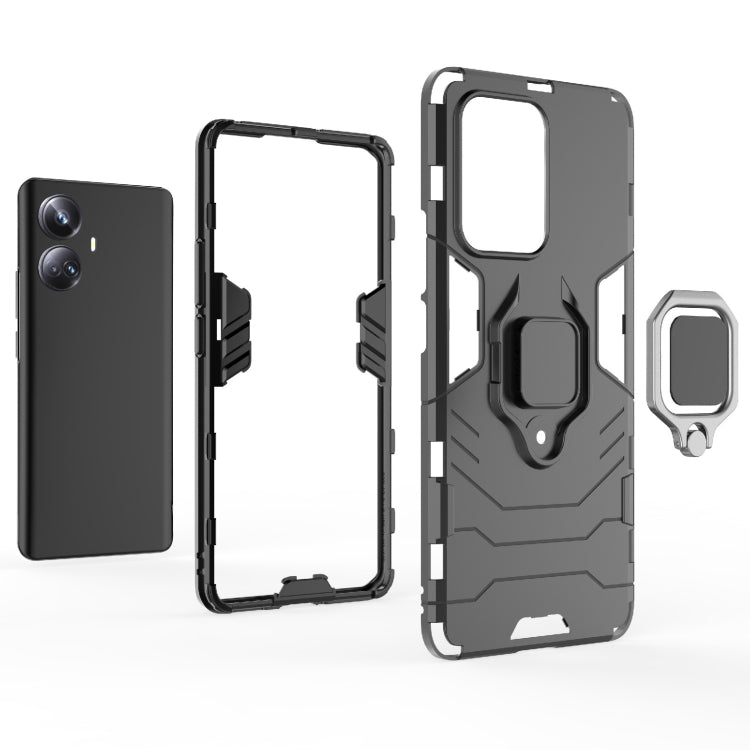 For Realme 10 Pro+ Magnetic Ring Holder PC + TPU Phone Case