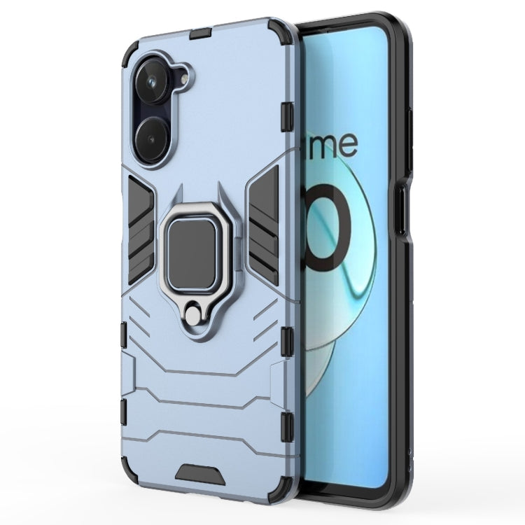 For Realme 10 4G Magnetic Ring Holder PC + TPU Phone Case