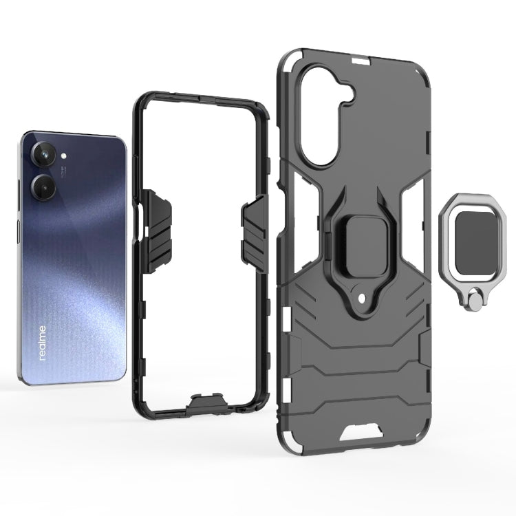 For Realme 10 4G Magnetic Ring Holder PC + TPU Phone Case