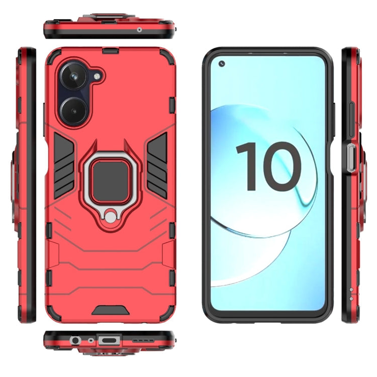 For Realme 10 4G Magnetic Ring Holder PC + TPU Phone Case