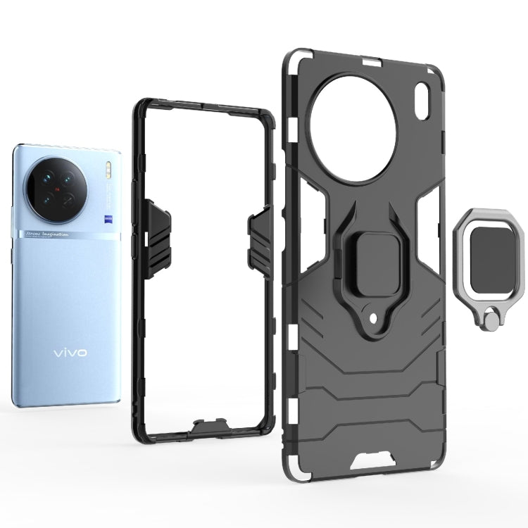 For vivo X90 5G Magnetic Ring Holder PC + TPU Phone Case