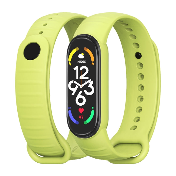 For Xiaomi Mi Band 7 / 6 / 5 MIJOBS Ripple Texture TPU Watch Band