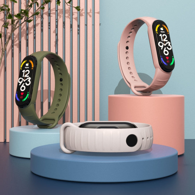 For Xiaomi Mi Band 7 / 6 / 5 MIJOBS Ripple Texture TPU Watch Band