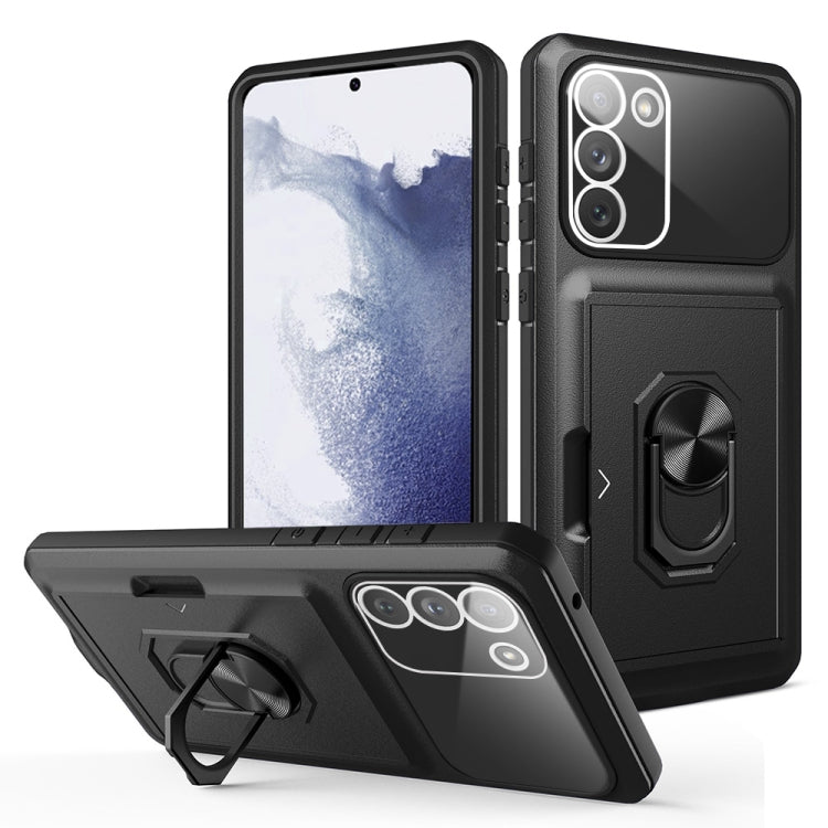 For Samsung Galaxy S23 5G Card Ring Holder Shockproof Phone Case