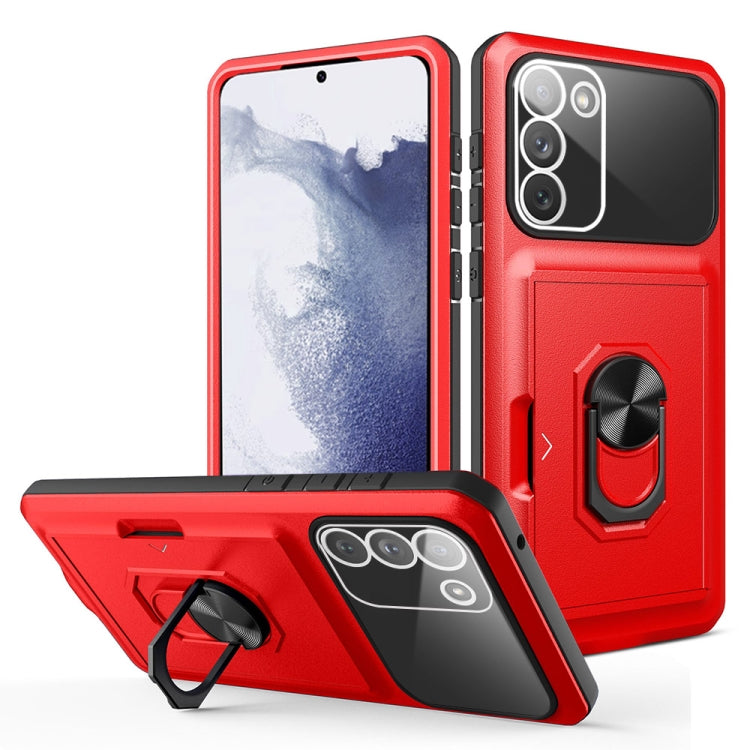 For Samsung Galaxy S23 5G Card Ring Holder Shockproof Phone Case