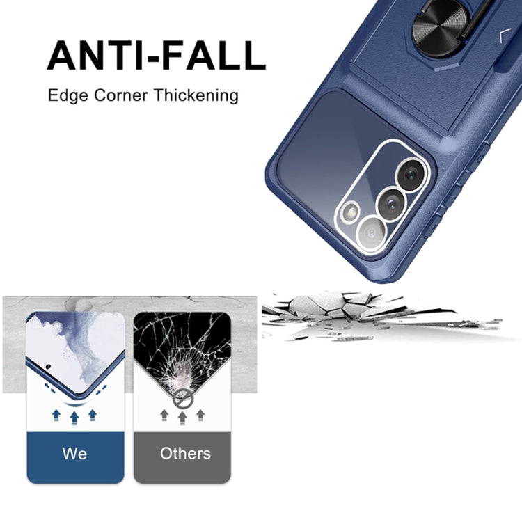 For Samsung Galaxy S23 5G Card Ring Holder Shockproof Phone Case