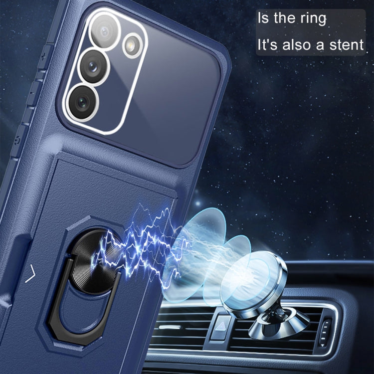 For Samsung Galaxy S23 5G Card Ring Holder Shockproof Phone Case