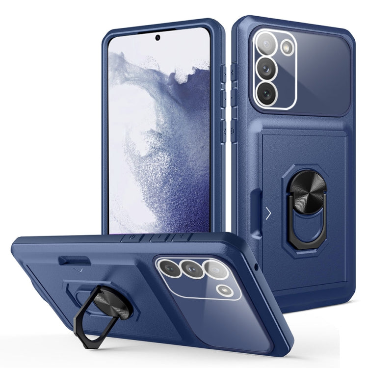For Samsung Galaxy S23+ 5G Card Ring Holder Shockproof Phone Case