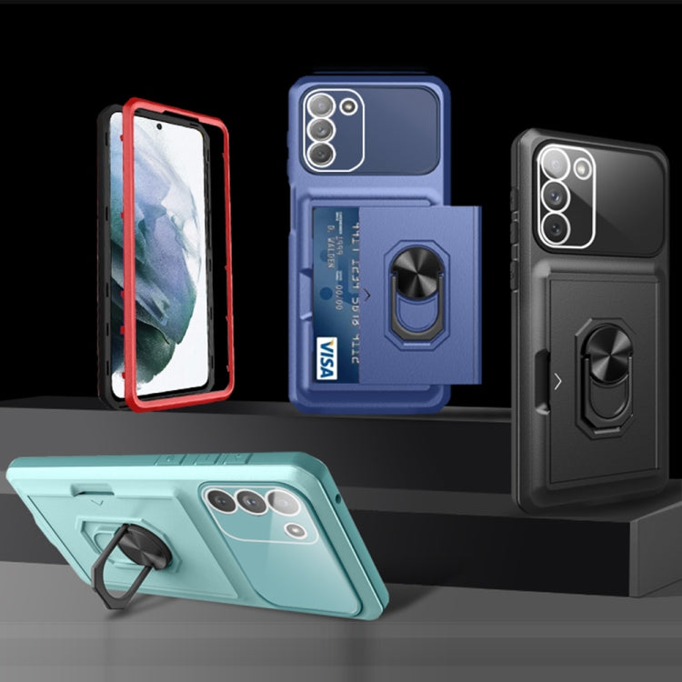 For Samsung Galaxy S23+ 5G Card Ring Holder Shockproof Phone Case
