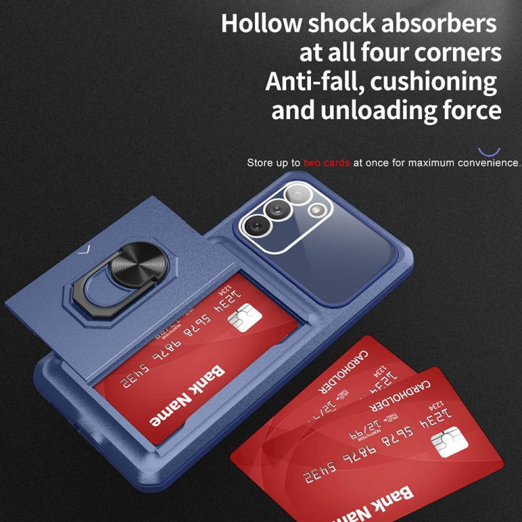 For Samsung Galaxy S23 Ultra 5G Card Ring Holder Shockproof Phone Case