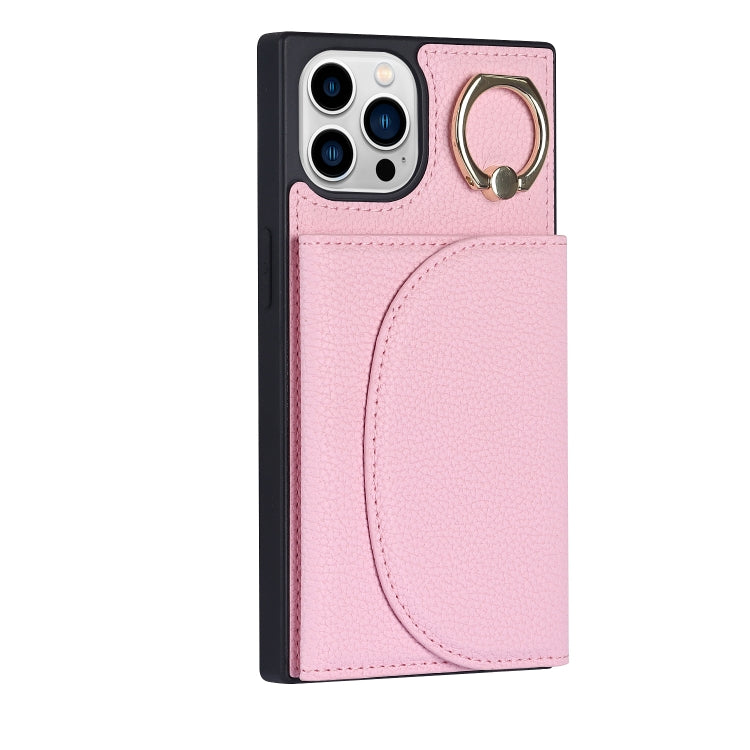 For iPhone 14 Pro Litchi Texture Card Bag Phone Case