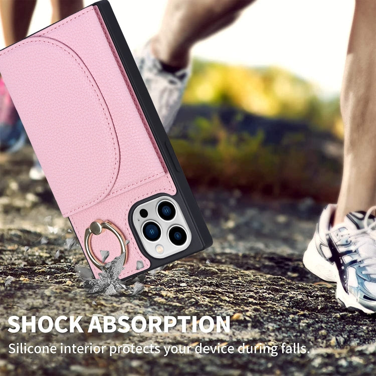 For iPhone 14 Pro Litchi Texture Card Bag Phone Case