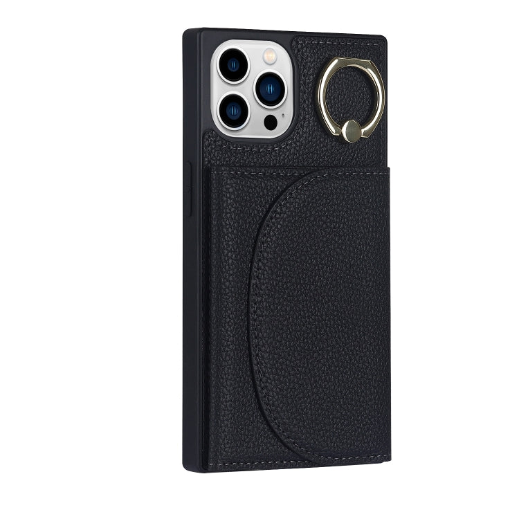 For iPhone 14 Pro Litchi Texture Card Bag Phone Case