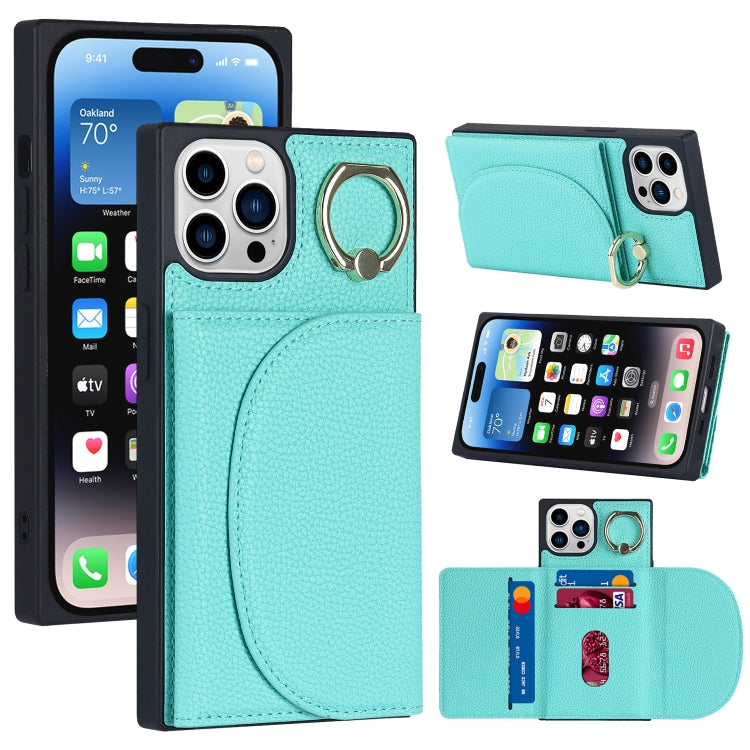 For iPhone 14 Pro Litchi Texture Card Bag Phone Case