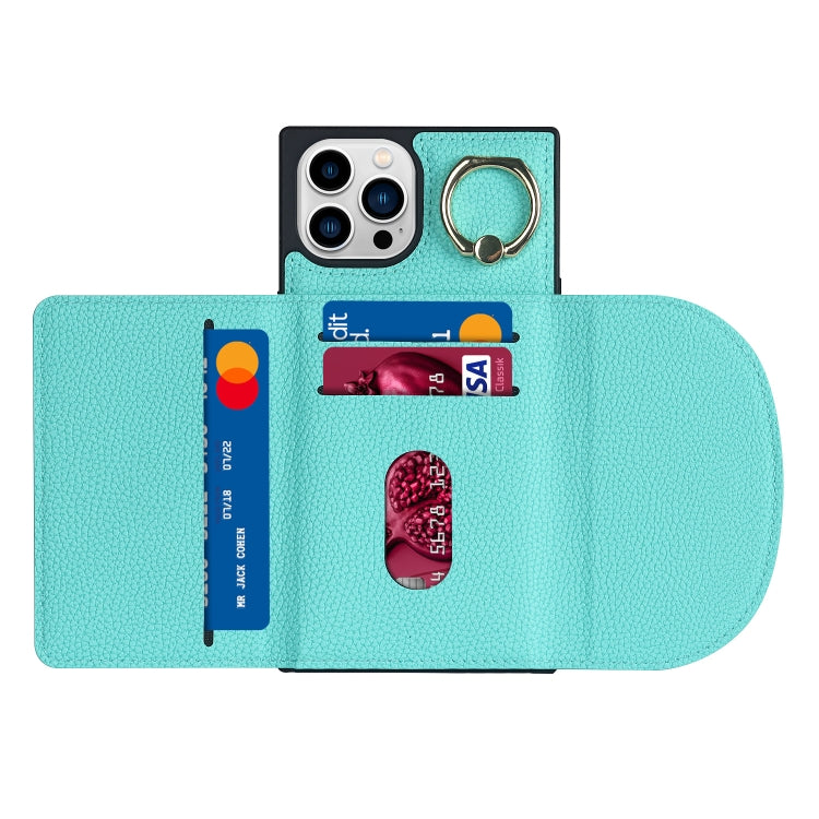 For iPhone 14 Pro Litchi Texture Card Bag Phone Case