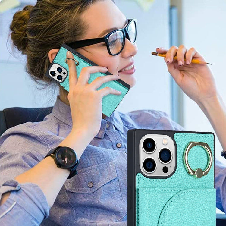 For iPhone 14 Pro Litchi Texture Card Bag Phone Case