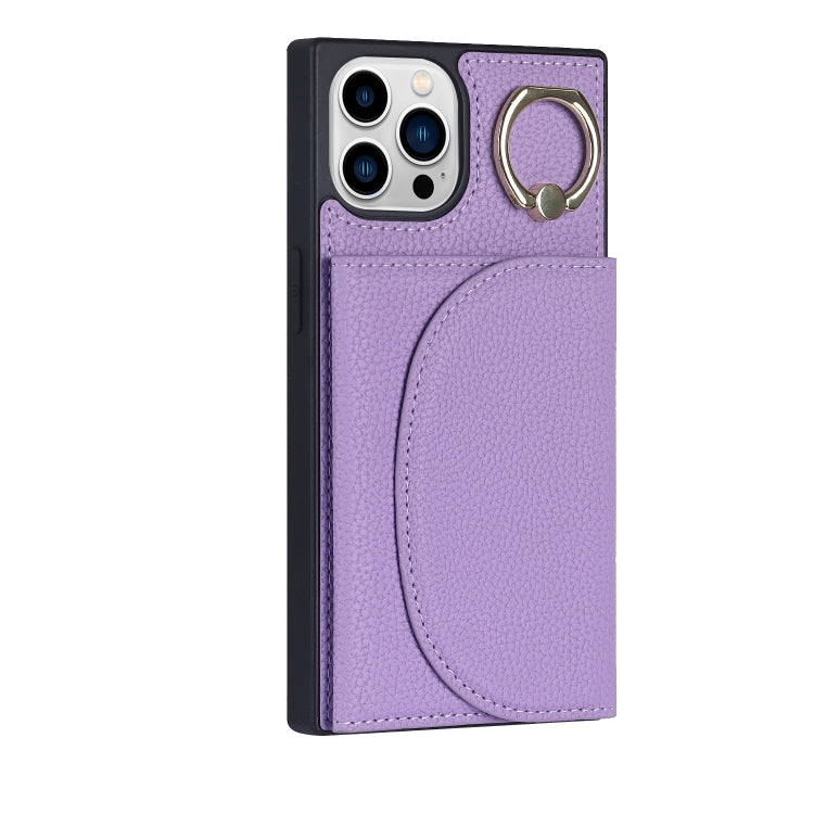 For iPhone 14 Pro Litchi Texture Card Bag Phone Case