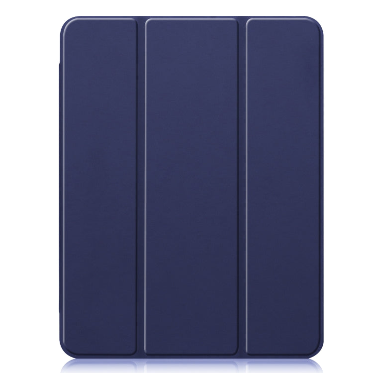 For iPad Pro 11 inch (2020) Three-folding Horizontal Flip PU Leather + Clear TPU Back Cover Tablet Case with Sleep / Wake-up Function & Holder & Pen Slot