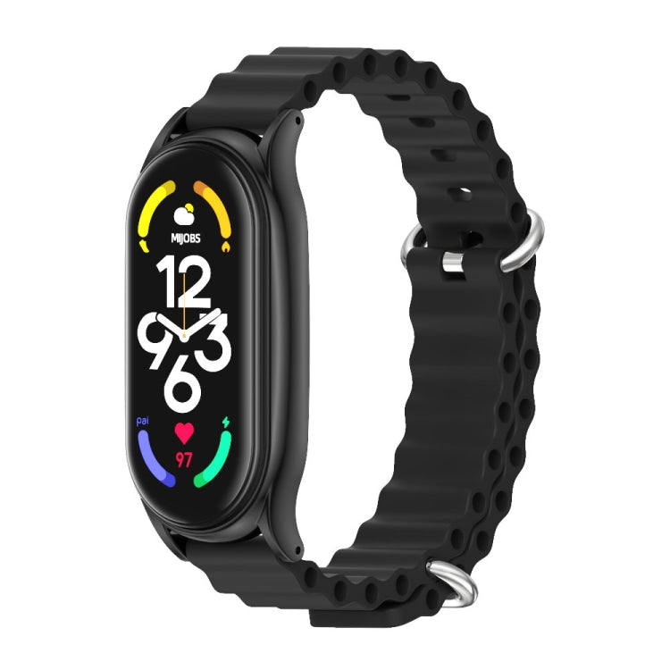 For Xiaomi Mi Band 6 / 5 / 4 / 3 MIJOBS PLUS Marine Silicone Breathable Watch Band
