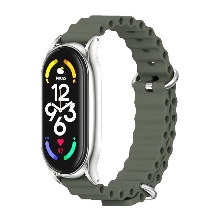 For Xiaomi Mi Band 6 / 5 / 4 / 3 MIJOBS PLUS Marine Silicone Breathable Watch Band