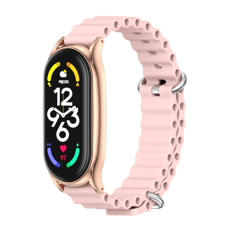 For Xiaomi Mi Band 6 / 5 / 4 / 3 MIJOBS PLUS Marine Silicone Breathable Watch Band