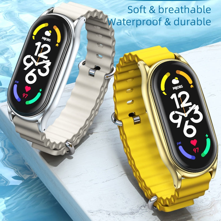 For Xiaomi Mi Band 6 / 5 / 4 / 3 MIJOBS PLUS Marine Silicone Breathable Watch Band