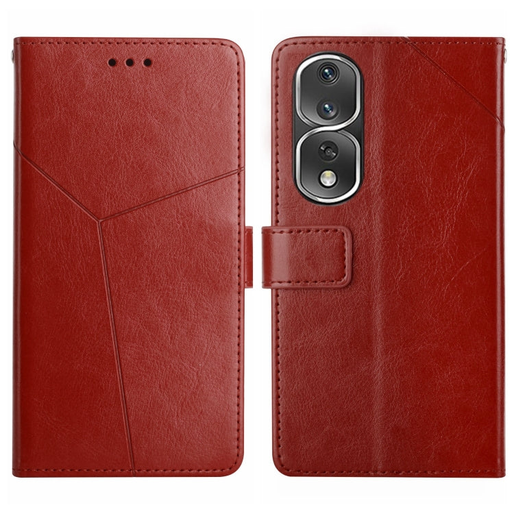 For Honor 80 Pro HT01 Y-shaped Pattern Flip Leather Phone Case