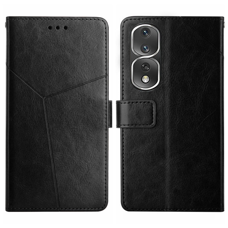 For Honor 80 Pro HT01 Y-shaped Pattern Flip Leather Phone Case