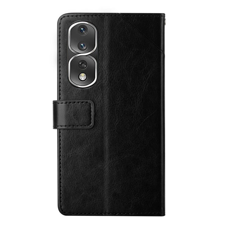For Honor 80 Pro HT01 Y-shaped Pattern Flip Leather Phone Case