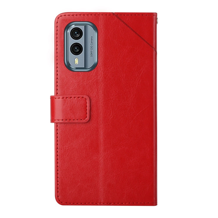 For Nokia X30 HT01 Y-shaped Pattern Flip Leather Phone Case