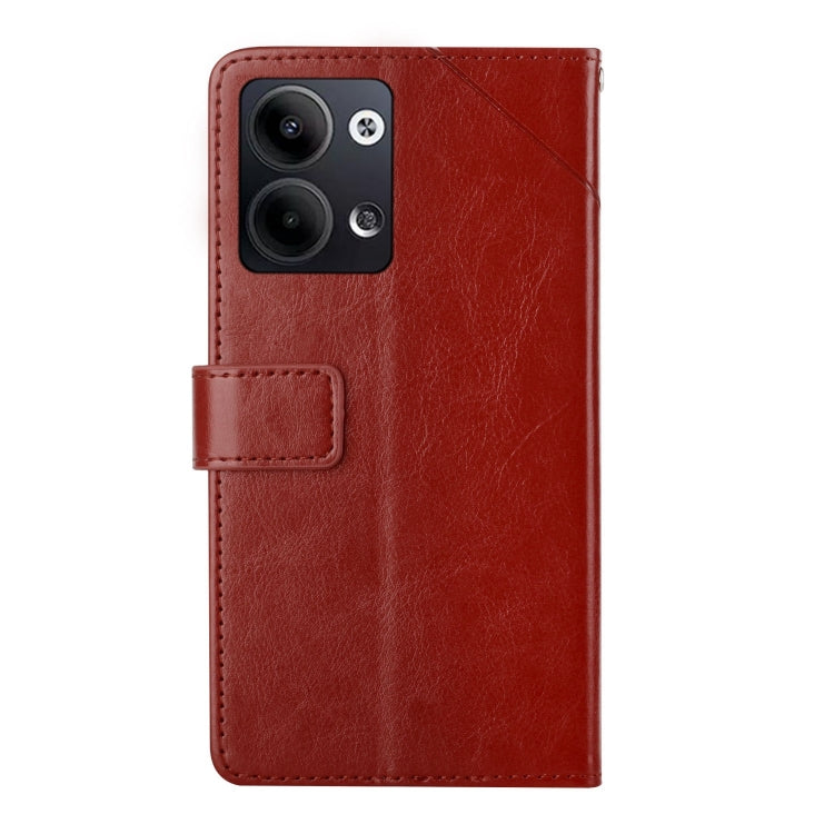 For OPPO Reno9 / Reno9 Pro HT01 Y-shaped Pattern Flip Leather Phone Case