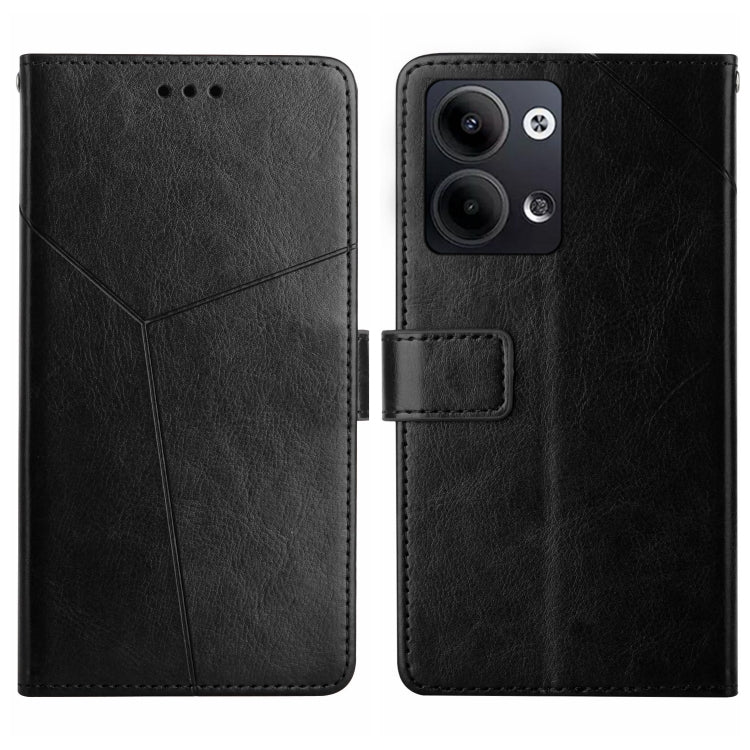 For OPPO Reno9 / Reno9 Pro HT01 Y-shaped Pattern Flip Leather Phone Case