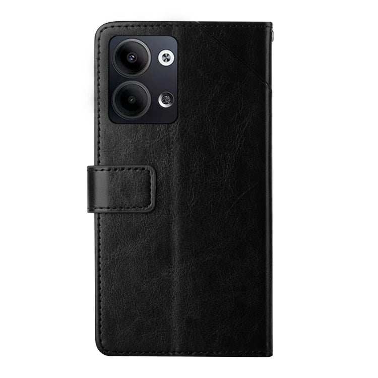 For OPPO Reno9 / Reno9 Pro HT01 Y-shaped Pattern Flip Leather Phone Case