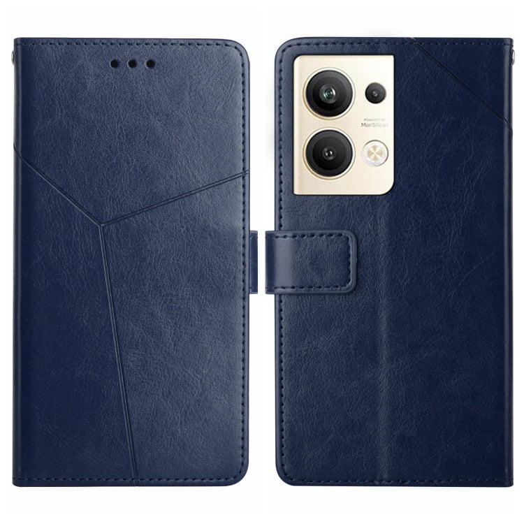 For OPPO Reno9 Pro+ HT01 Y-shaped Pattern Flip Leather Phone Case