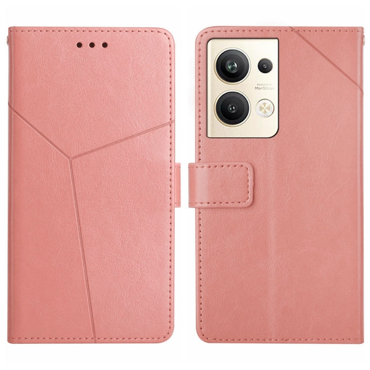 For OPPO Reno9 Pro+ HT01 Y-shaped Pattern Flip Leather Phone Case