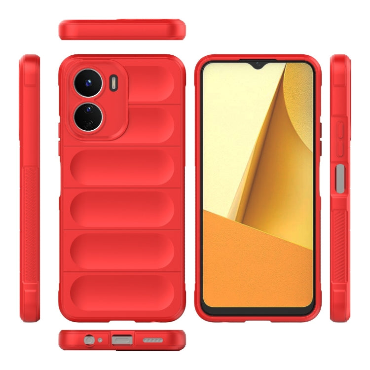 For vivo Y16 4G Global Magic Shield TPU + Flannel Phone Case