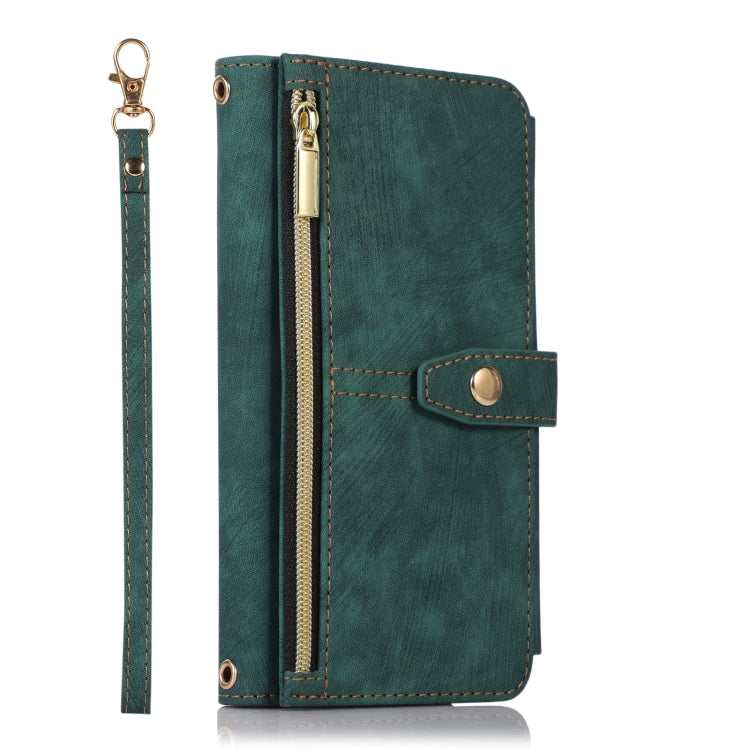 For iPhone 14 Dream 9-Card Wallet Zipper Bag Leather Phone Case