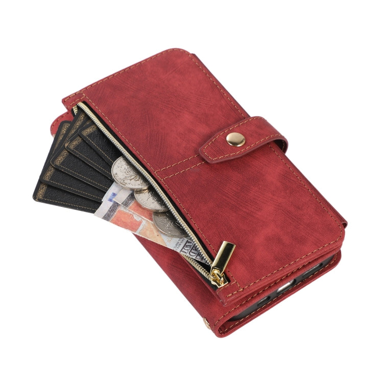 For iPhone 14 Dream 9-Card Wallet Zipper Bag Leather Phone Case
