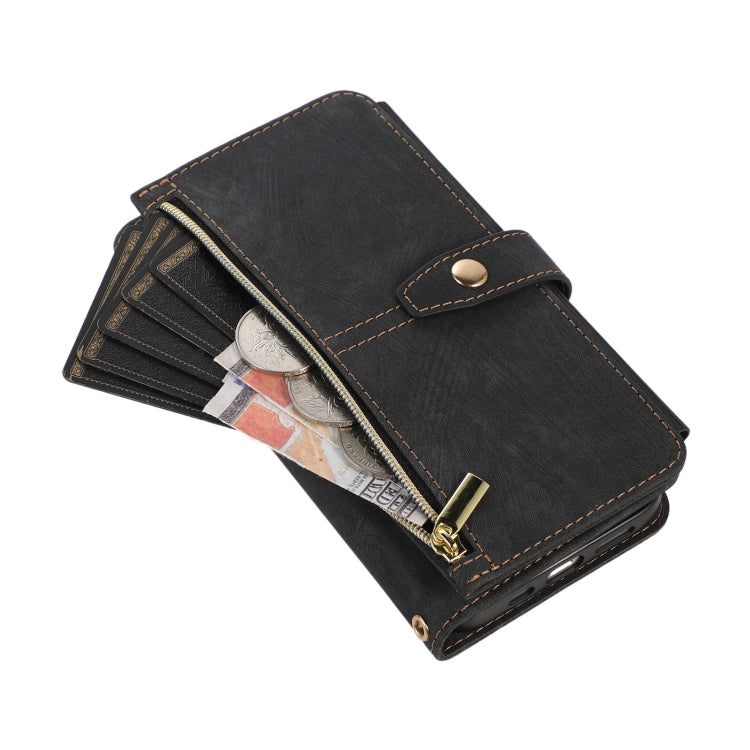 For iPhone 14 Dream 9-Card Wallet Zipper Bag Leather Phone Case