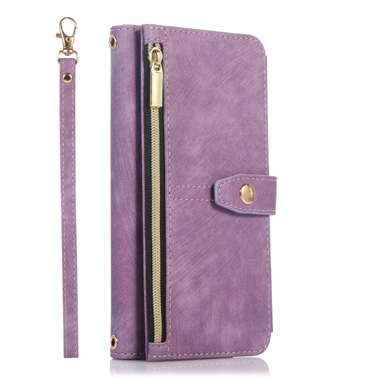 For iPhone 14 Dream 9-Card Wallet Zipper Bag Leather Phone Case