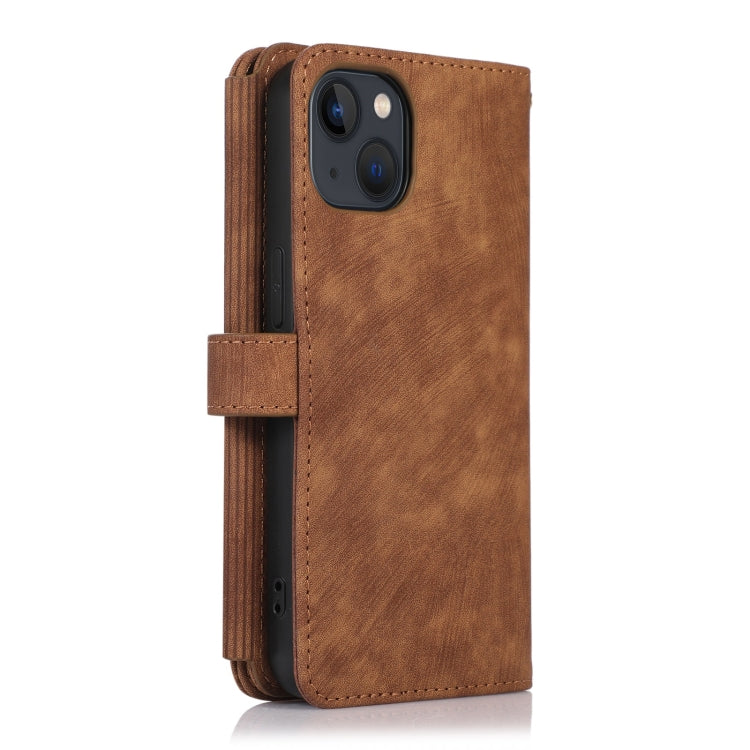 For iPhone 14 Plus Dream 9-Card Wallet Zipper Bag Leather Phone Case