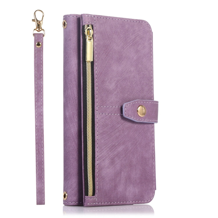 For iPhone 14 Plus Dream 9-Card Wallet Zipper Bag Leather Phone Case
