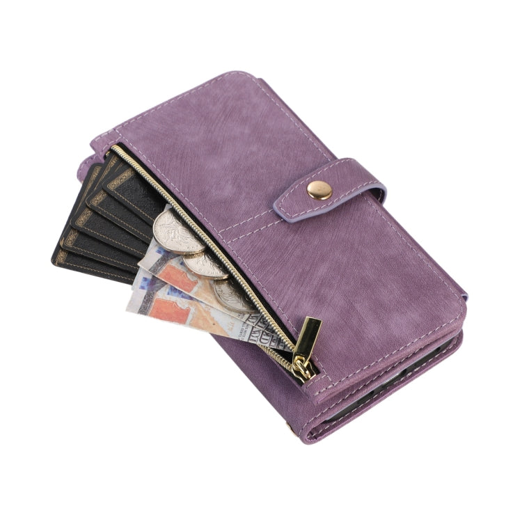 For iPhone 14 Plus Dream 9-Card Wallet Zipper Bag Leather Phone Case