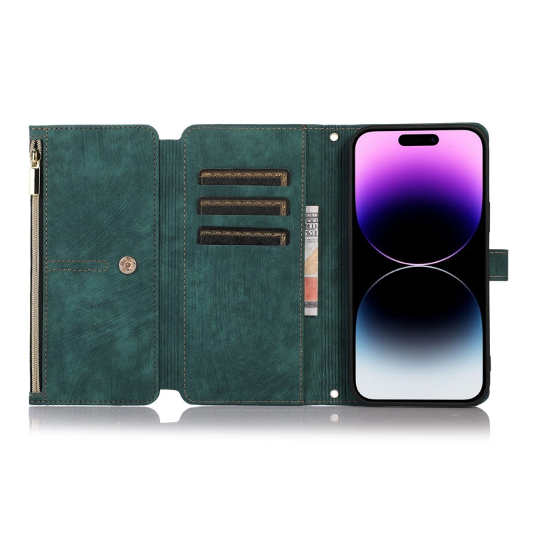 For iPhone 14 Pro Dream 9-Card Wallet Zipper Bag Leather Phone Case